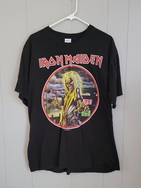 Iron Maiden Men's Shirt XL Black Short Sleeve